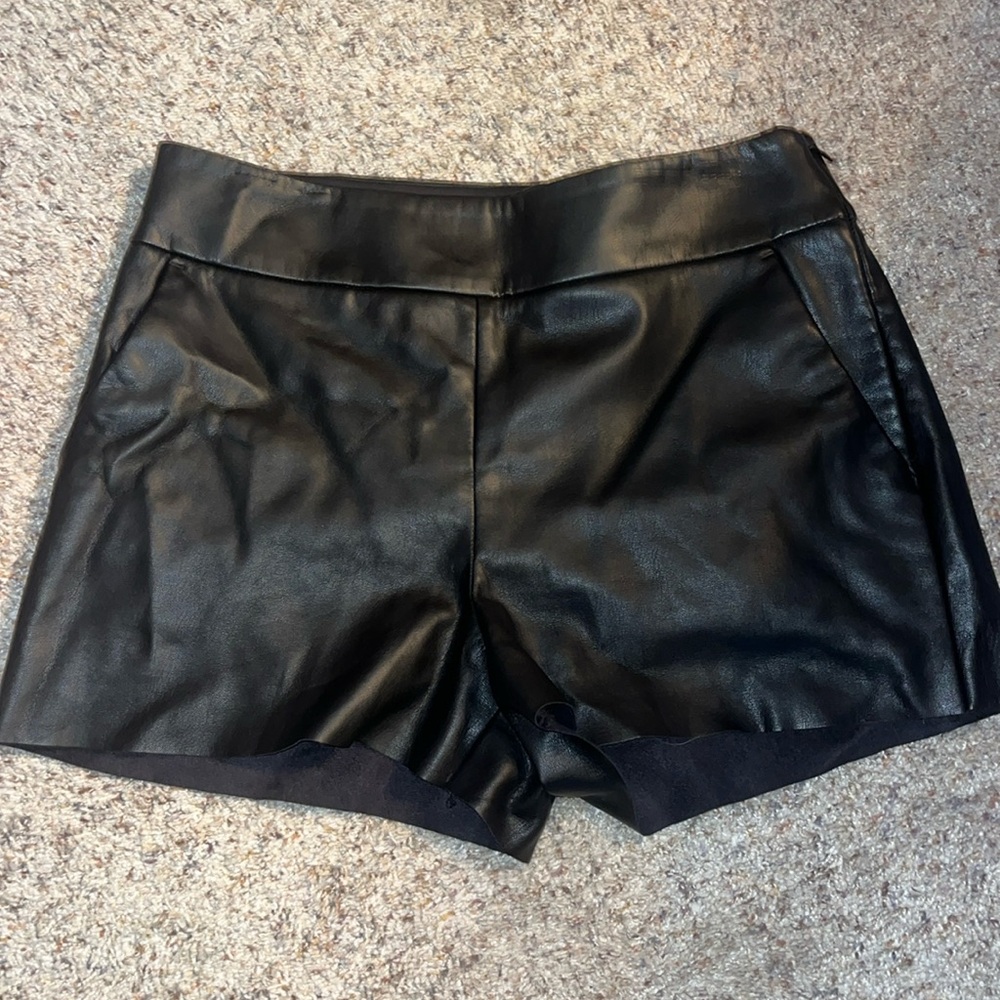 Faux Leather Shorts